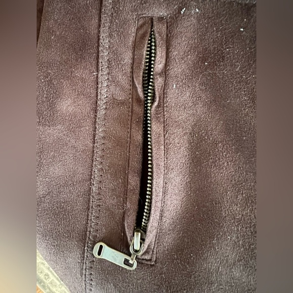 Johnson & Murphy Faux Fur Faux Suede Trimmed Women's Coat, size XL, see pics - Picture 9 of 15